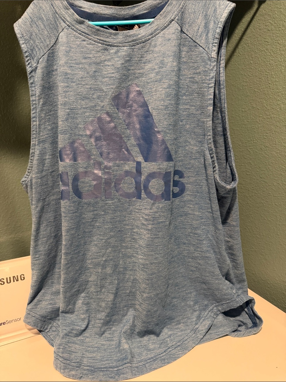 adidas Light Blue woman’s ' Sleeveless Logo Tank
